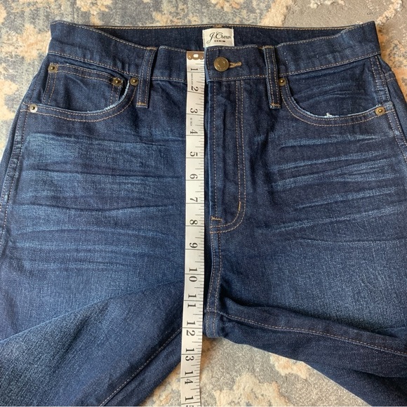 Women's J.Crew Vintage Straight Dark Blue Jeans - Picture 2 of 6
